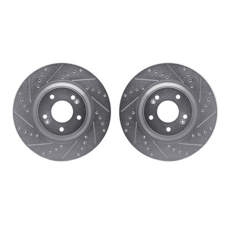 DYNAMIC FRICTION CO Rotors-Drilled and Slotted-SilverZinc Coated, 7002-03010 7002-03010